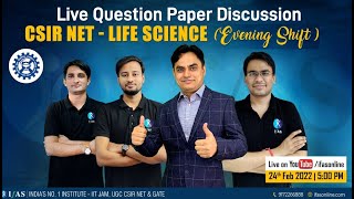 CSIR NET  Life Science June 2021  Evening Shift  Live Question Paper Discussion [upl. by Vandervelde362]