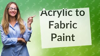 What turns acrylic paint into fabric paint [upl. by Lamphere]