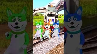 Big colourful dog redgreenblue viral dance trending train youtubeshorts funny ytshorts [upl. by Ysor84]