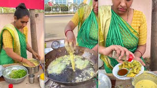 Traditional Kothmi bhajiya recipe  Lasaniya Bataka  pakoda  Indian style diy bhajiya methigota [upl. by Chemarin]