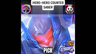 HEROHERO COUNTER SABER counterpick mobilelegend trending shorts shortvideo shortfyp viralfyp [upl. by Norra]