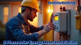 Solar Meter amp Net Meter Connection  On Grid Solar System Installation  Solar Meter Wiring [upl. by Aihsetal211]