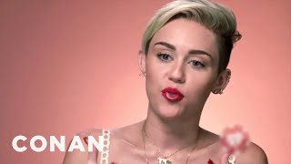 Miley Cyrus Tongue Wont Stop  CONAN on TBS [upl. by Leipzig]