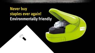 Staple Free Stapler by PLUS  Innovation at its best  no need for staples ever [upl. by Legyn767]