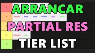 UPDATED Arrancar Partial Res Tier List  Type Soul [upl. by Eeliah]