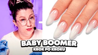 Jak zrobić BABY BOOMER na KOREKCIE żelowej JUŻ TŁUMACZĘ [upl. by Nnylharas]