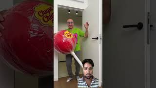 BIG LOLLIPOP 🍭🍭EATING CHALLENGE GAME shorts lollipop memes ytshortscomedychallenge [upl. by Terle180]