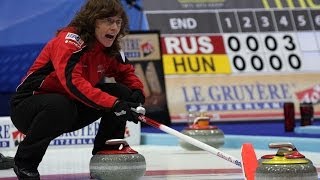 CURLING SUISWE Euro Chps 2013  Women Draw 4 [upl. by Drofnelg502]