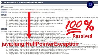 null pointer exception java  null pointer exception spring spring springboot springframework [upl. by Ajim921]