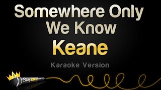 Keane  Somewhere Only We Know Karaoke Version [upl. by Ehtyde]