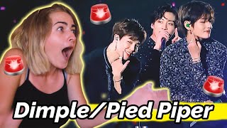 oKAY jungKOOK ✰ Dimple and Pied Piper LIVE ✰ BTS Reaction [upl. by Acina]