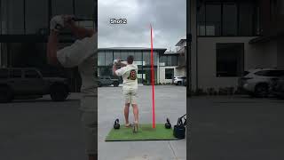 Bryson DeChambeau attempting to hit a hole in one over his house in Flip Flops 🤯 [upl. by Attolrahc684]