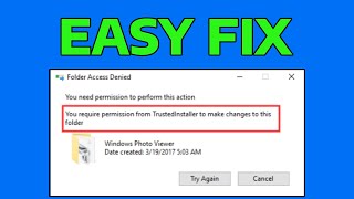 How To Fix You Require Permission From Trustedinstallerexe in Windows [upl. by Raval]