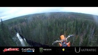 StuntFreaksTeam  Antti Pendikainen Motocross Base Jump from 40m [upl. by Zashin]