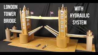 Hydraulic London Bridge model  How to make Tower Bridge  A1Schoolprojectsin [upl. by Dagley951]