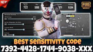 NEW UPDATE 33🔥BEST SENSITIVITY CODE  CONTROL SETTINGS PUBG MOBILE  BGMI [upl. by Nomelif192]