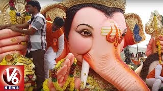 Bithiri Sathi And Savitri Live From Balapur Ganesh Laddu Auction  V6 News [upl. by Maighdlin]