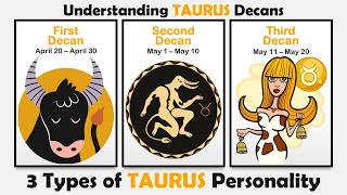 Different Types of Taurus Personality  Understanding Taurus Decans Taurus [upl. by Thorbert]