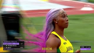 ShellyAnn FraserPryce Wins Her Heat 100m [upl. by Ecnar]