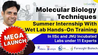 Molecular Biology Techniques Summer Internship With Wet Lab HandsOn Training Under 11 Experts [upl. by Lorrin706]