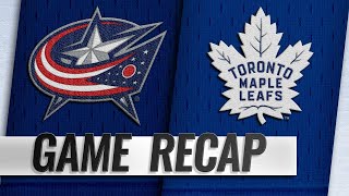 Hyman Andersen lead Maple Leafs past Blue Jackets [upl. by Schifra368]