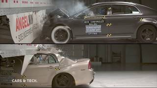 Underride Crash Test Results performed at the IIHS Institute [upl. by Etnaed]