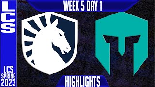 TL vs IMT Highlights  LCS Spring 2023 W5D1  Team Liquid vs Immortals [upl. by Rogerio580]