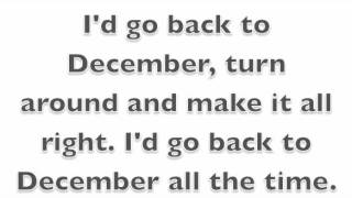 Back To December lyrics Taylor Swift [upl. by Trilbie]