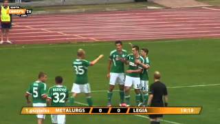 Metalurgs Lipawa  Legia Warszawa 22 Kucharczyk bramka na 01 [upl. by Netsryk]