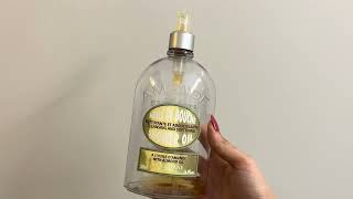 LOccitane Cleansing amp Softening Almond Shower Oil OiltoMilky Lather Honest Review  Empty [upl. by Mintz]