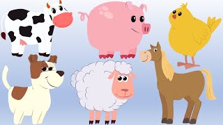 🐶🐷🐄🐮 El Sonido de los Animales  Canción Infantil  Aprende Los Animales  Animación Para Niñs [upl. by Chassin22]