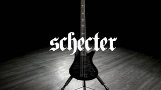 Schecter Stiletto Extreme4 Bass Guitar SeeThru Black  Gear4music demo [upl. by Rapsac]