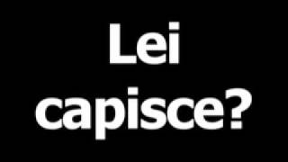 Italian phrase for Do you understand is Lei capisce [upl. by Anivel978]