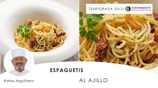 Espaguetis al ajillo 🧄​ Receta de pasta con sólo 5 ingredientes 😏​ ¡De las más fáciles de Arguiñano [upl. by Etnovert]