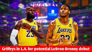 GRIFFEYS IN LA FOR POTENTIAL LEBRON BRONNY DEBUT [upl. by Bois]