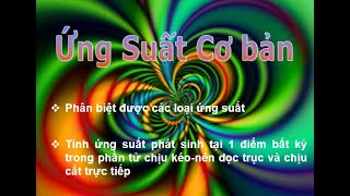 Sức bền vật liệu  Cơ kỹ thuật  25 ỨNG SUẤT CƠ BẢN [upl. by Enialehs]