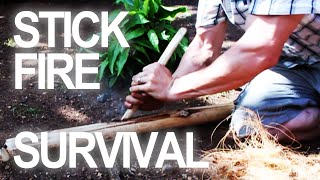 How To Make a Fire By Rubbing Sticks [upl. by Jabin]