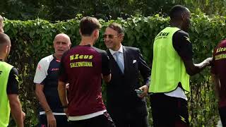 Salernitana Danilo Iervolino incontra la squadra e lo staff tecnico al Mary Rosy [upl. by Anihta]