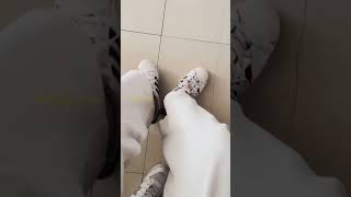 Nylon socks soles love song shoes feet foot footmodel barefoot wearingshoes [upl. by Nehtiek]