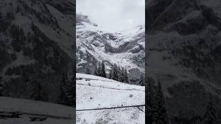 Season’s first snow falls on Swiss Alps [upl. by Adnofal]