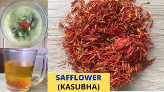 SAFFLOWER –Carthamus tinctorius  HEALTH BENEFITS OF SAFFLOWER OR KASUBHA Tagalog  Safflower tea [upl. by Cheyne]