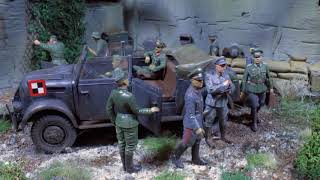 Historic WW2 diorama in 135 scale quot blockhaus installationquot [upl. by Rhody]