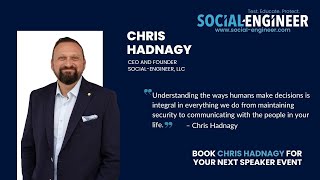 Chris Hadnagy  Book Your Event Speaker [upl. by Vary34]