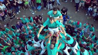 Castellers de Vilafranca  Primer pilar de 9 amb folre manilles i puntals La Xarxa [upl. by Allehc240]