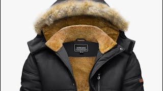 Winter jacket review TACVASEN Mens Thicken Parka [upl. by Oznola]