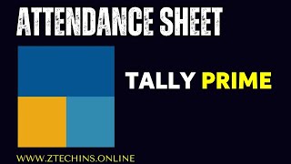 EMPLOYEES ATTENDANCE SHEET TALLY PRIME [upl. by Asenad814]