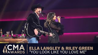 Ella Langley amp Riley Green  “you look like you love me”  Live at CMA Awards 2024 [upl. by Nyrak]