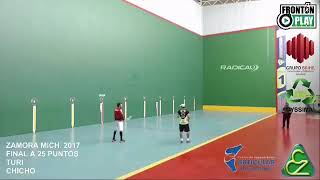 FRONTENIS SINGLES ZAMORA 2017 FINAL TURY VS CHICHO [upl. by Elleirb]