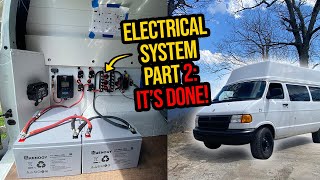 DIY Camper Van Electrical System Install Part 2  Building a van on a BUDGET  VANLIFE [upl. by Jaela]