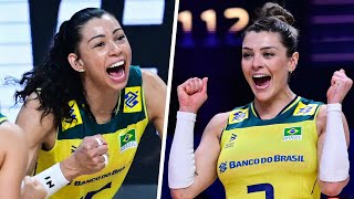 ANA CAROL amp ROSAMARIA all the points in Brasil  Italy  Volleyball Nations League [upl. by Eedyaj]